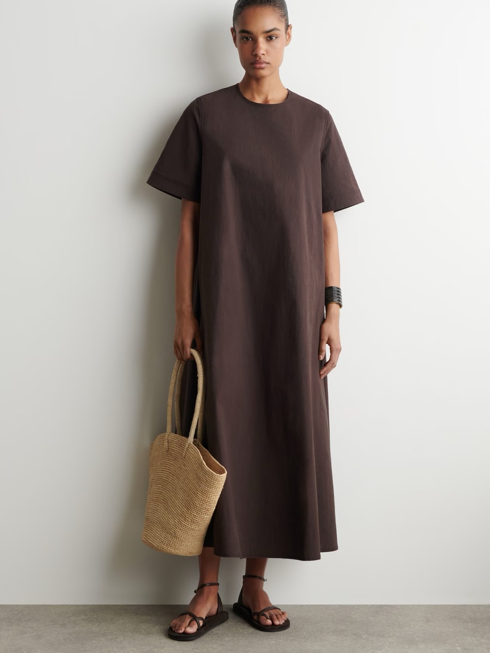NWT (size 10) COS RAW-CUT COTTON MIDI DRESS